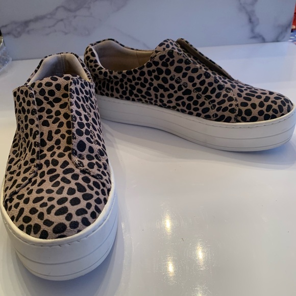 J slides leopard print leather platform sneakers - Picture 2 of 8